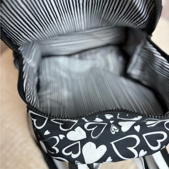 Brighton Endless Love Backpack Black/White Hearts